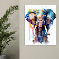 Toile cadre décoratif – Aquarelle Imposant Éléphant toile cadre décoratif aquarelle imposant Éléphant