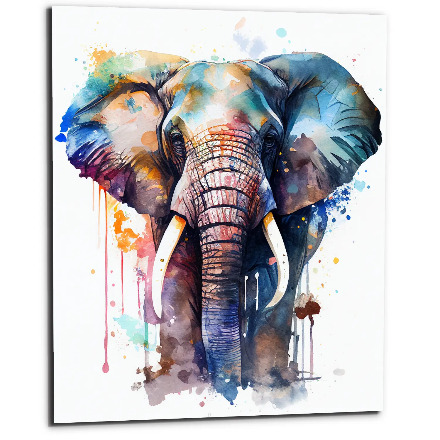 toile cadre décoratif aquarelle imposant Éléphant