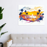 Cadre mural – Aquarelle Place de Marrakech cadre mural aquarelle place de marrakech