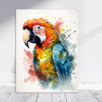Art Cadre mural- Aquarelle Portrait de Perroquet art cadre mural aquarelle portrait de perroquet