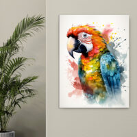 Art Cadre mural- Aquarelle Portrait de Perroquet art cadre mural aquarelle portrait de perroquet