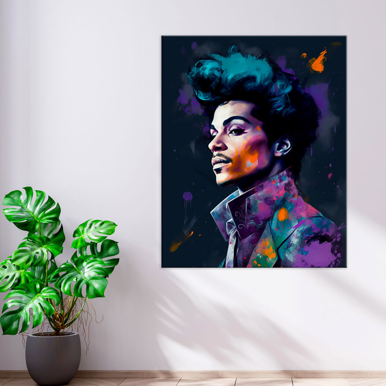 toile cadre décoratif aquarelle portrait de prince