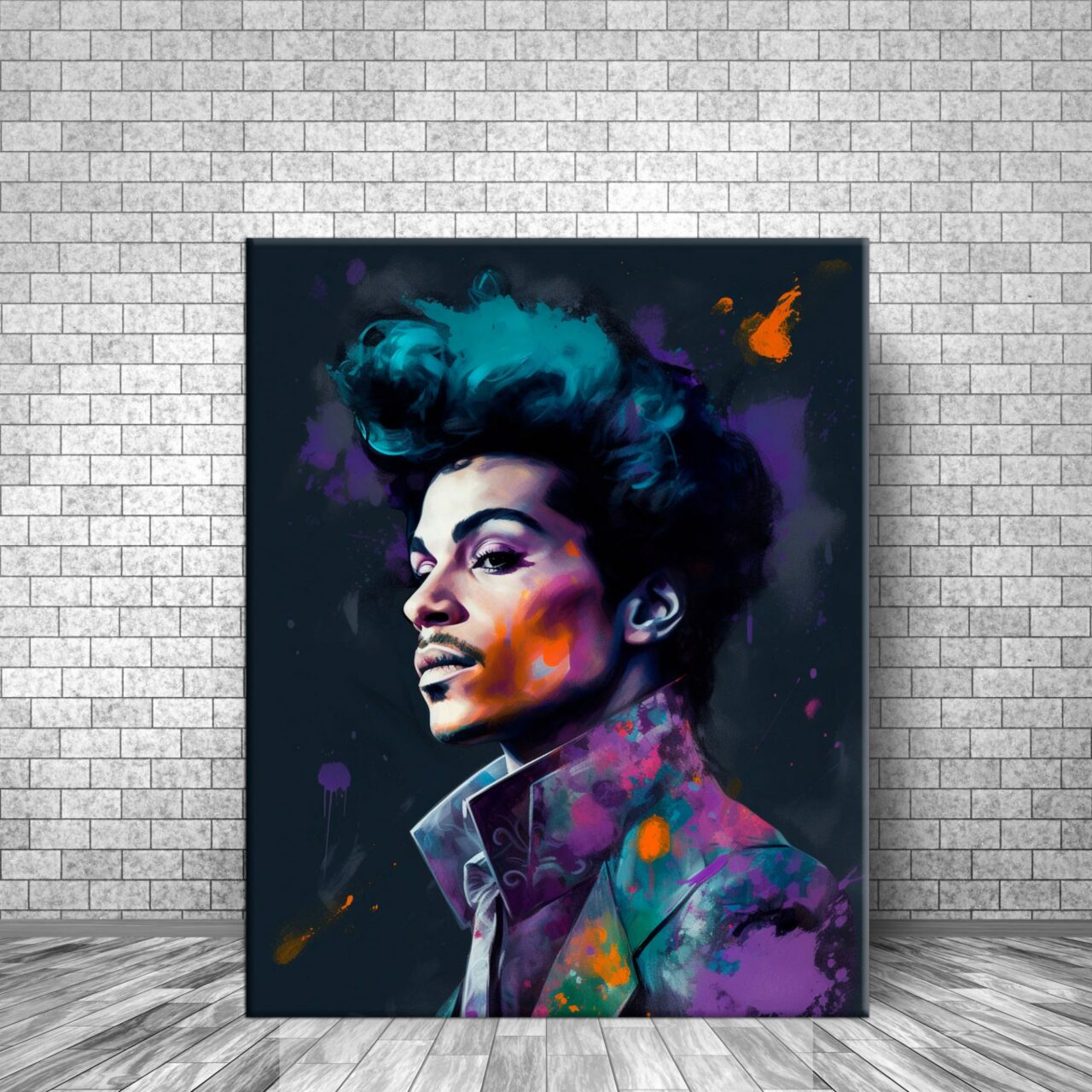 Toile cadre décoratif – Aquarelle Portrait de Prince toile cadre décoratif aquarelle portrait de prince