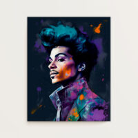 Toile cadre décoratif – Aquarelle Portrait de Prince toile cadre décoratif aquarelle portrait de prince