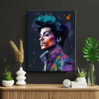 Toile cadre décoratif – Aquarelle Portrait de Prince toile cadre décoratif aquarelle portrait de prince