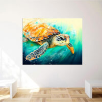 Art décoration murale – Aquarelle Tortue marine art décoration murale aquarelle tortue marine