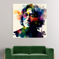 Cadre mural – Portrait Aquarelle John Lennon cadre mural portrait aquarelle john lennon