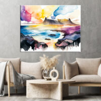 Cadre artistique – Aquarelle Paysage en Islande cadre aristique aquarelle paysage en islande