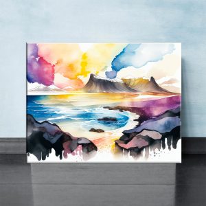 Cadre artistique - Aquarelle Paysage en Islande