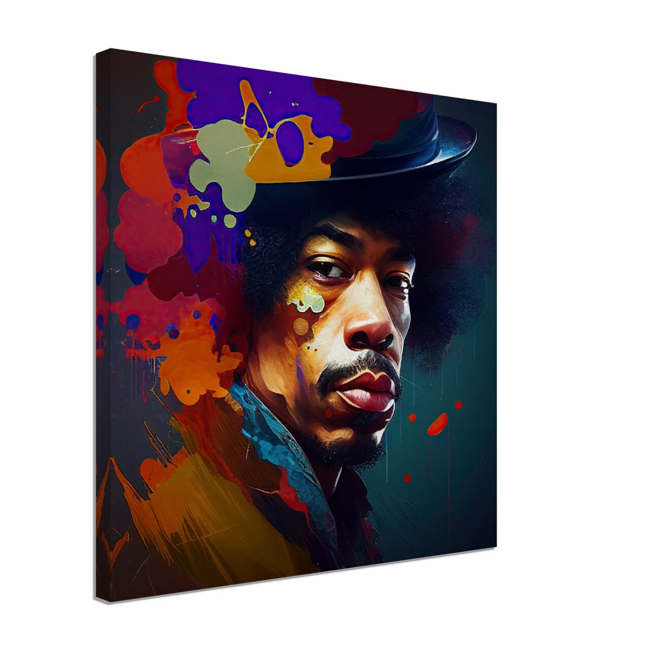 peinture murale portrait artistique jimi hendrix