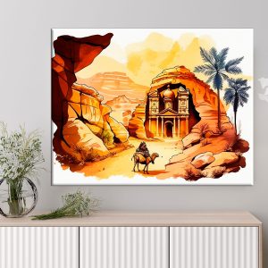 tableau art cadre imprimé splendeur de petra