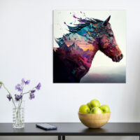 Déco murale – Cheval et paysage de montagne déco murale cheval et paysage de montagne