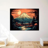 Déco murale – Dessin coloré du Mont Fuji déco murale dessin coloré du mont fuji