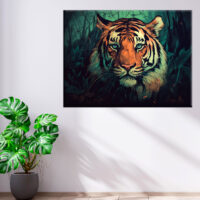 Cadre mural – Dessin Couleur Tigre dans la jungle cadre mural dessin couleur tigre dans la jungle