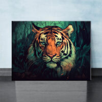 Cadre mural – Dessin Couleur Tigre dans la jungle cadre mural dessin couleur tigre dans la jungle