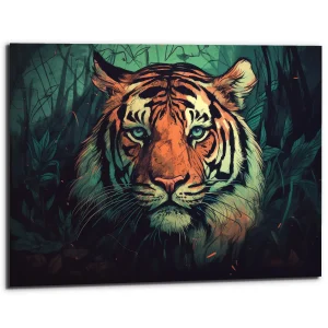 Cadre mural – Dessin Couleur Tigre dans la jungle