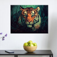 Cadre mural – Dessin Couleur Tigre dans la jungle cadre mural dessin couleur tigre dans la jungle