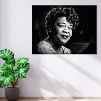 portrait artistique dessin noir et blanc ella fitzgerald