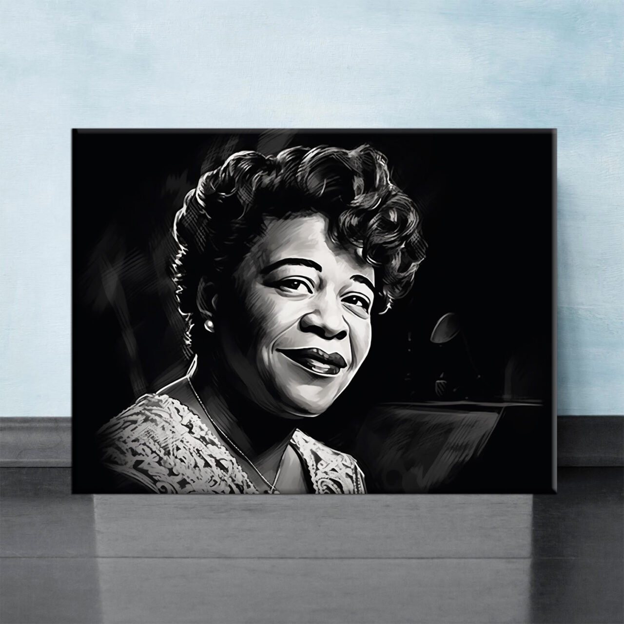 Portrait artistique – Dessin noir et blanc Ella Fitzgerald portrait artistique dessin noir et blanc ella fitzgerald