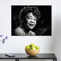 portrait artistique dessin noir et blanc ella fitzgerald