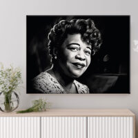 portrait artistique dessin noir et blanc ella fitzgerald