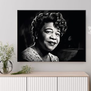 Portrait artistique – Dessin noir et blanc Ella Fitzgerald portrait artistique dessin noir et blanc ella fitzgerald