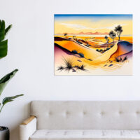 Cadre mural – Dunes du Sahara en Aquarelle cadre mural dunes du sahara en aquarelle