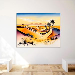 Cadre mural – Dunes du Sahara en Aquarelle cadre mural dunes du sahara en aquarelle