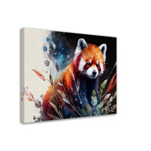 Cadre Art décoratif - Peinture Panda Roux