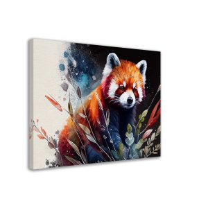 Cadre Art décoratif  - Peinture Panda Roux