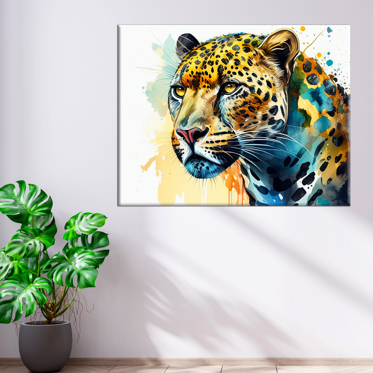 Cadre mural – Jaguar Portrait Aquarelle cadre mural jaguar portrait aquarelle