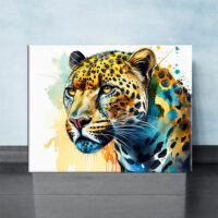 Cadre mural – Jaguar Portrait Aquarelle cadre mural jaguar portrait aquarelle