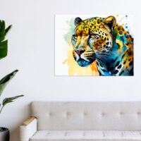 Cadre mural – Jaguar Portrait Aquarelle cadre mural jaguar portrait aquarelle