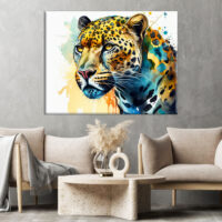 Cadre mural – Jaguar Portrait Aquarelle cadre mural jaguar portrait aquarelle