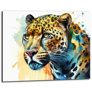 Cadre mural – Jaguar Portrait Aquarelle