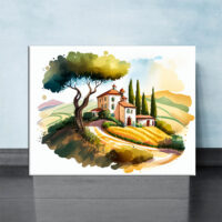 Cadre mural – Paysage de campagne en Italie cadre mural paysage de campagne en italie