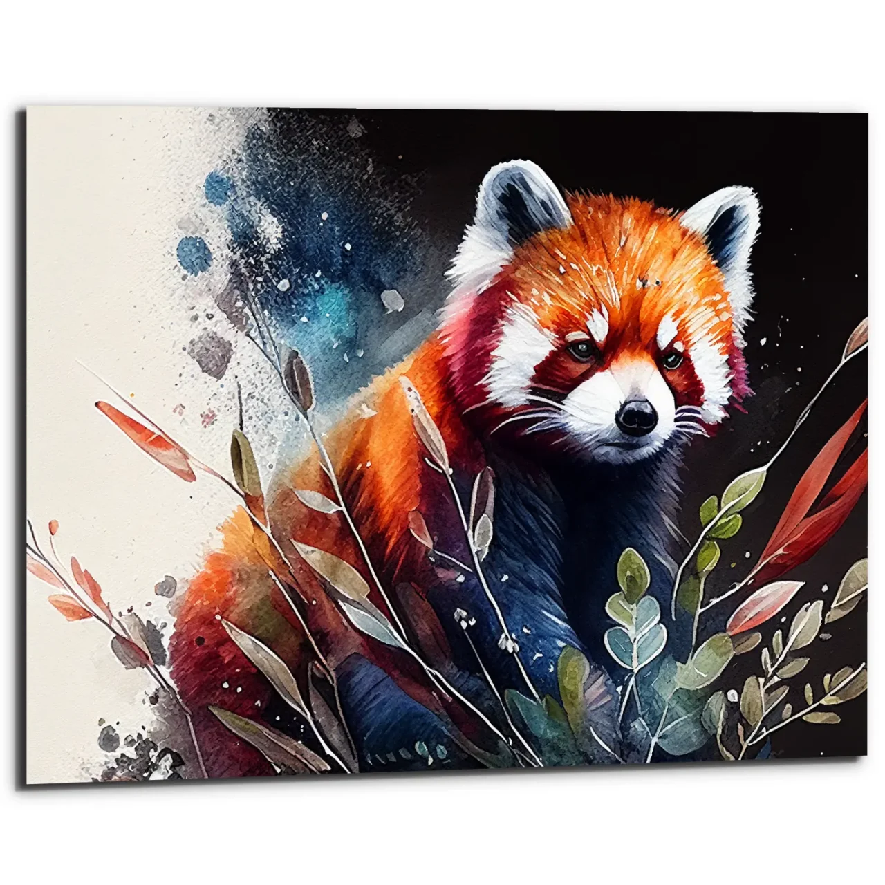 cadre art décoratif peinture panda roux