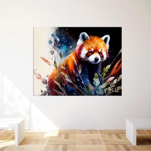 Cadre Art décoratif  - Peinture Panda Roux