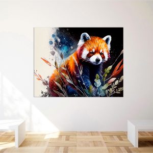 cadre art décoratif peinture panda roux
