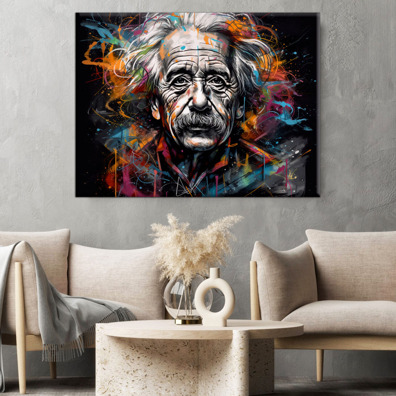 Tableau décoratif – Portrait Albert Einstein graffiti style tableau décoratif portrait albert einstein graffiti style