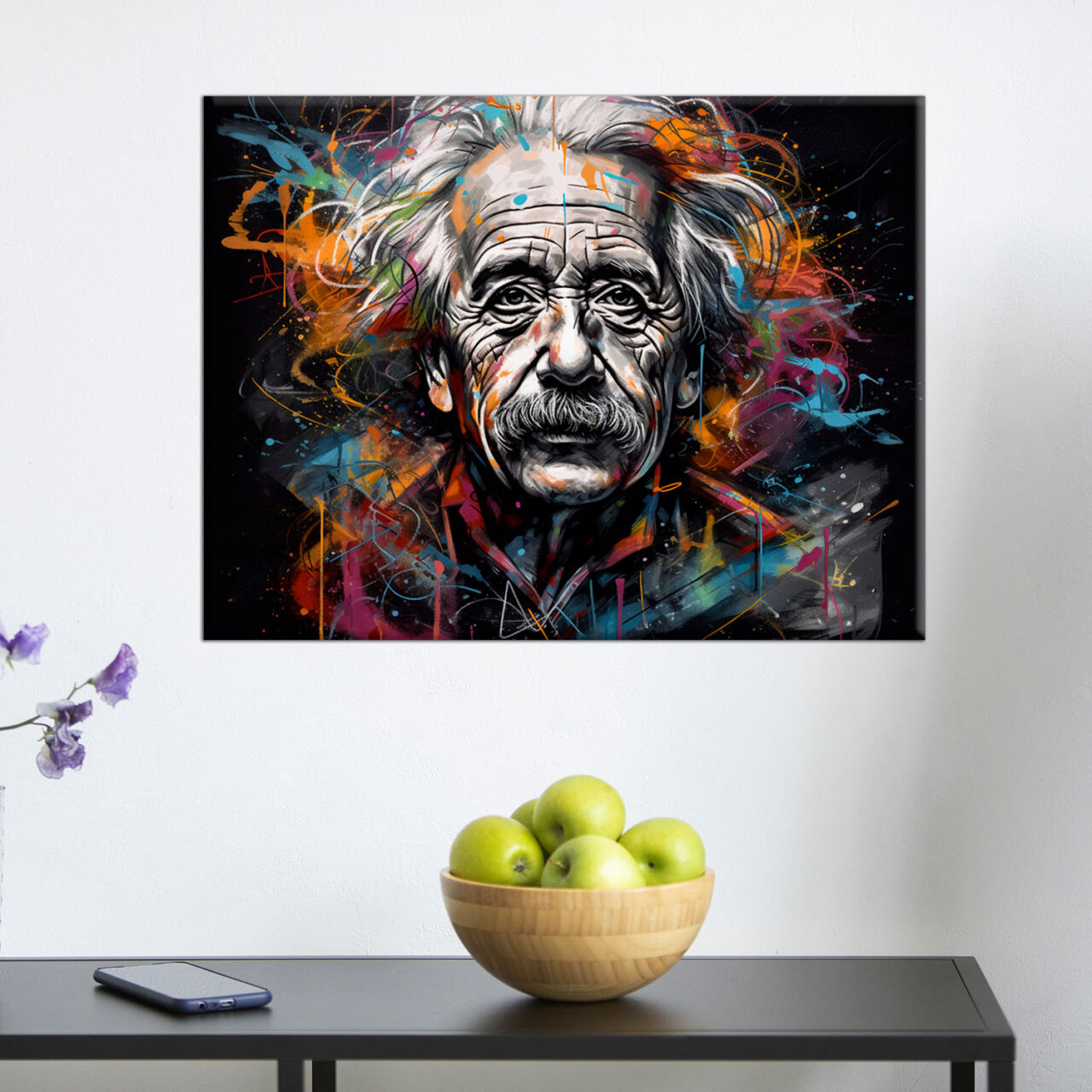 Tableau décoratif – Portrait Albert Einstein graffiti style tableau décoratif portrait albert einstein graffiti style