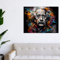 Tableau décoratif – Portrait Albert Einstein graffiti style tableau décoratif portrait albert einstein graffiti style