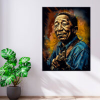 Toile cadre décoratif – Portrait artistique de Muddy Waters toile cadre décoratif portrait artistique de muddy waters
