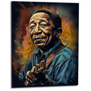 Toile cadre décoratif – Portrait artistique de Muddy Waters