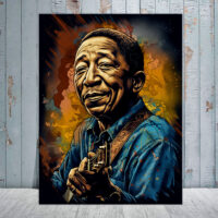 Toile cadre décoratif – Portrait artistique de Muddy Waters toile cadre décoratif portrait artistique de muddy waters