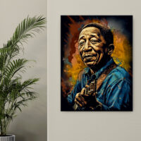 Toile cadre décoratif – Portrait artistique de Muddy Waters toile cadre décoratif portrait artistique de muddy waters