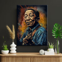 Toile cadre décoratif – Portrait artistique de Muddy Waters toile cadre décoratif portrait artistique de muddy waters