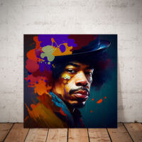 Peinture murale – Portrait artistique Jimi Hendrix peinture murale portrait artistique jimi hendrix