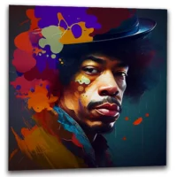 Peinture murale – Portrait artistique Jimi Hendrix peinture murale portrait artistique jimi hendrix