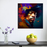 Peinture murale – Portrait artistique Jimi Hendrix peinture murale portrait artistique jimi hendrix